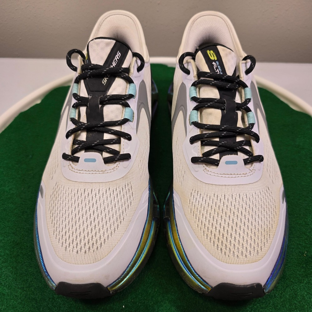 Skechers Slip-ins Glide-Step Altus Sneakers Mens 9 White Iridescent 232923 Mesh - Picture 2 of 14